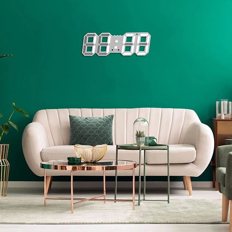 

Digital Wall Stickers Clock Modern Design Clocks Wall Home Decor Nordic Large 3D Led Light for Home Living Room Decoration