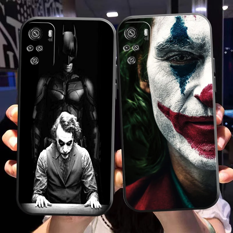 

The Joker Clown Phone Case For Xiaomi Redmi Note 10 5G 10S 10T Pro Carcasa Liquid Silicon Soft Back TPU Black Coque