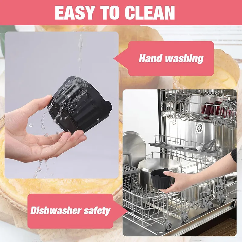 3/6/9 шт. силиконовая форма для фритюрницы яичного пирога антипригарные круглые