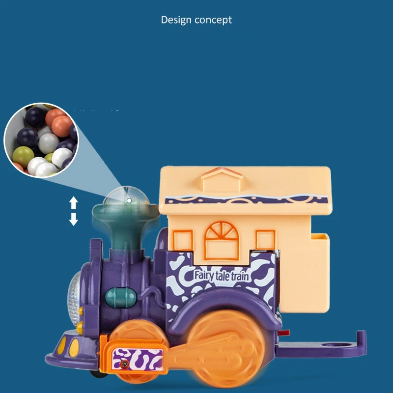 Детский голосовой контроль мультяшный поезд электрический индукционный