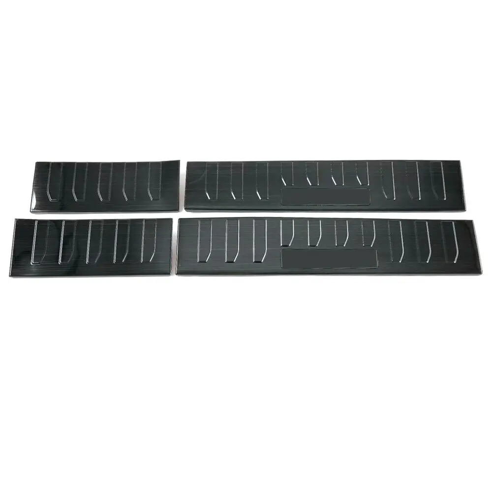 

Steel Black Inner Door Sill Threshold Plate Cover For Ford F150 F-150 2015-2020