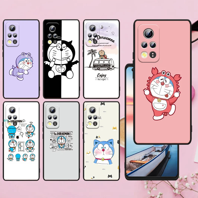 

Cartoon Cute Doraemon For Honor 60 X30i Magic3 X20 50 SE Lite 30 30i View 20 20E Pro Plus Black TPU Phone Case Funda Capa