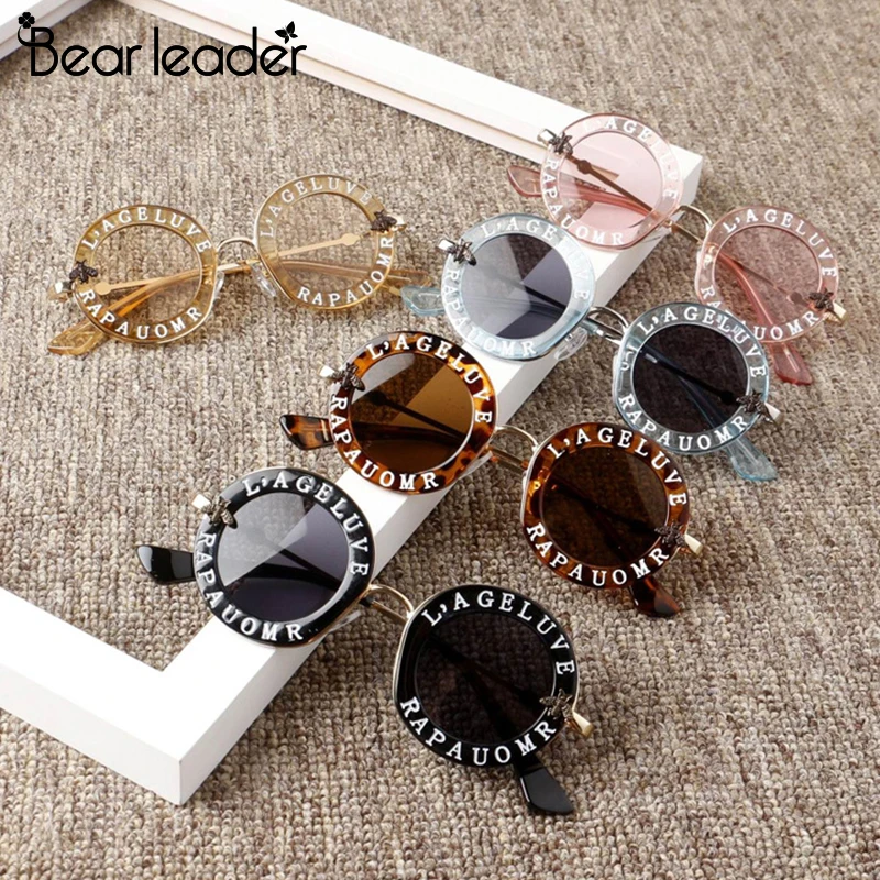 Bear Leader 2022 New Brand Infant Kids Baby Girls Boys Fashion Sunglasses Letter Solid Hot Sun Glasses 7 Colors Kids Eyewear