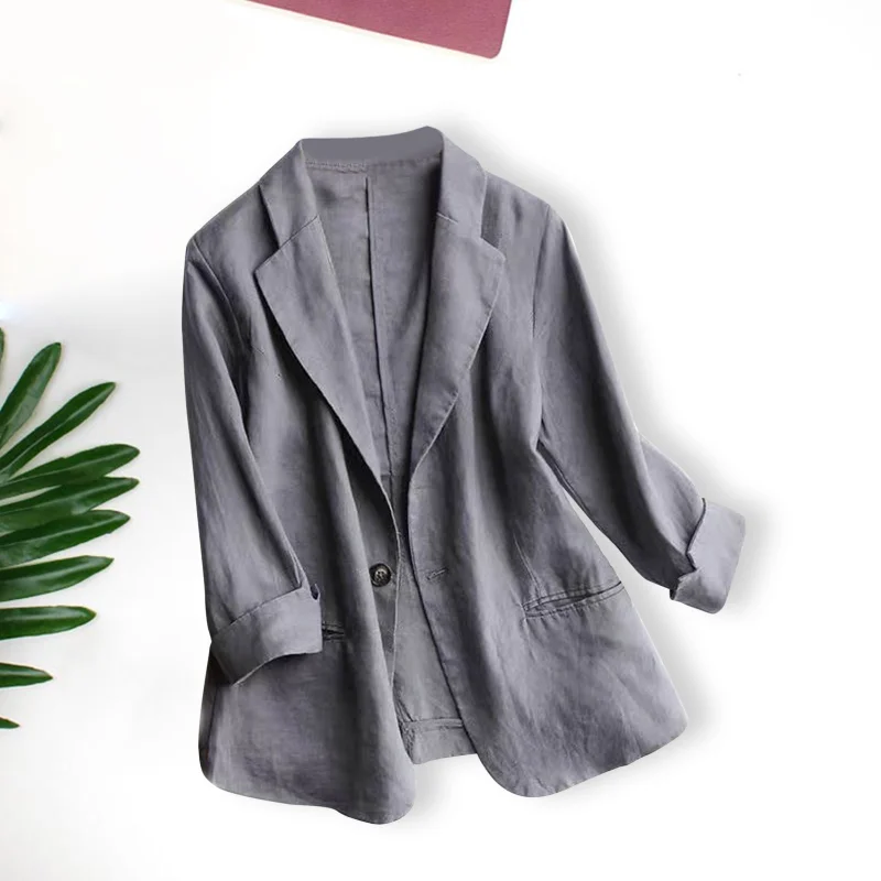 Blazer Blazer Women's Spring Summer Thin Coat 2023 New Slim Office Blazer Fashionable Elegant Loose Casual Women's ClothingEF980