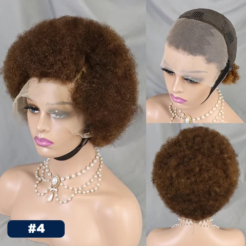Афро кудрявые вьющиеся кружевные передние парики человеческие волосы естественного цвета афро боковая часть натуральная линия волос 13x4 безклеевые искусственные