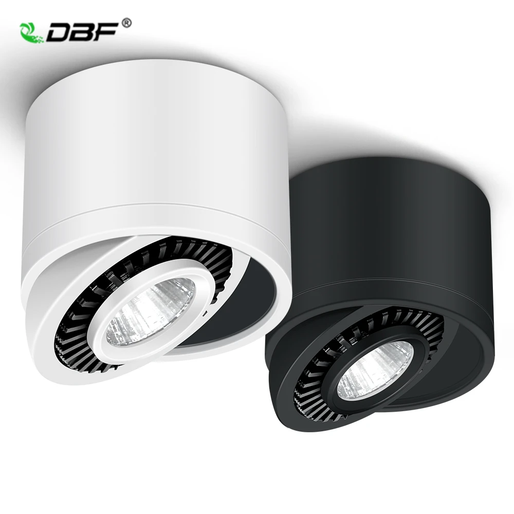 DBF LED צמודי תקרת אור 5W 7W 9W 15W ניתן לעמעום תקרת מנורת 360 תואר Rotatable COB רקע ספוט אור לבית