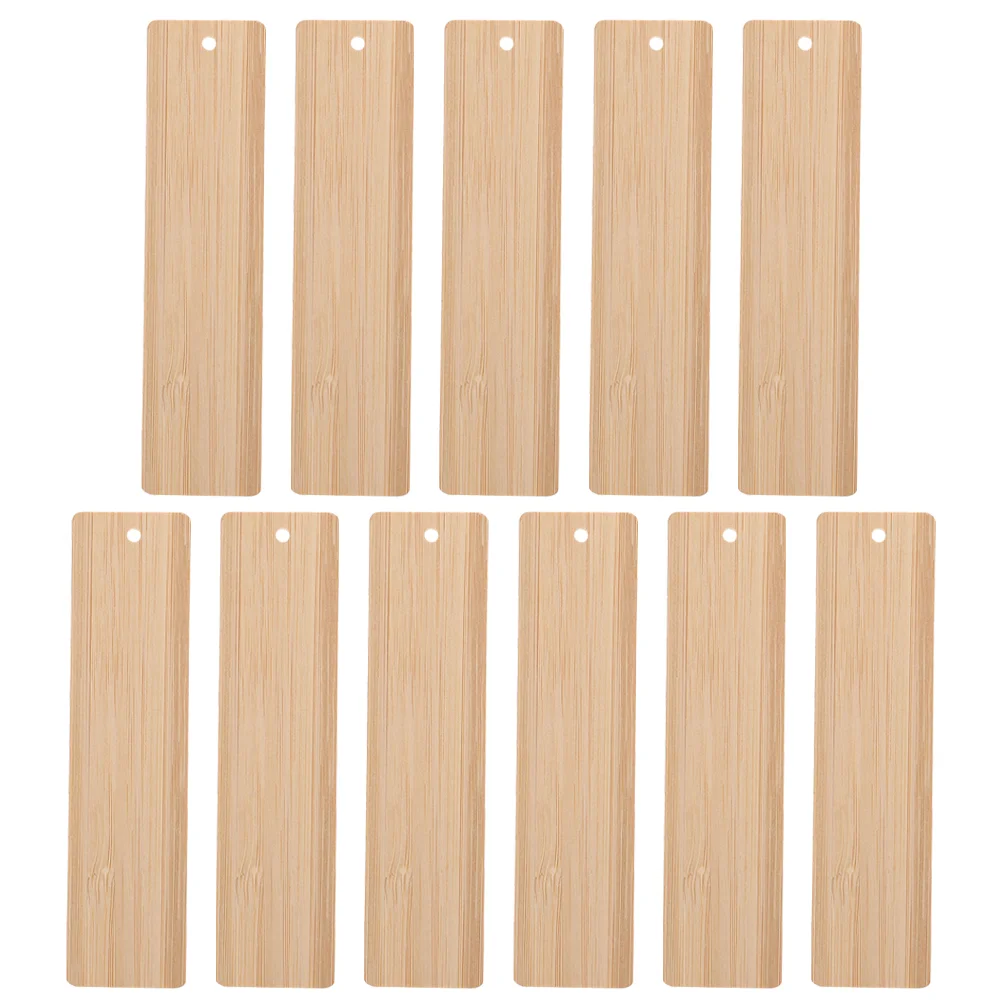 

24 шт. DIY пустые отверстия для закладывания книг деревянные знаки бамбуковые бирки украшение ремесло чтение