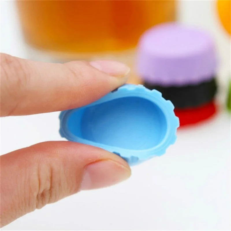 6/12/24pcs/set Reusable Silicone Bottle Fresh-keeping Cap Stopper for Soda Beer Bar Utensils Accessories |