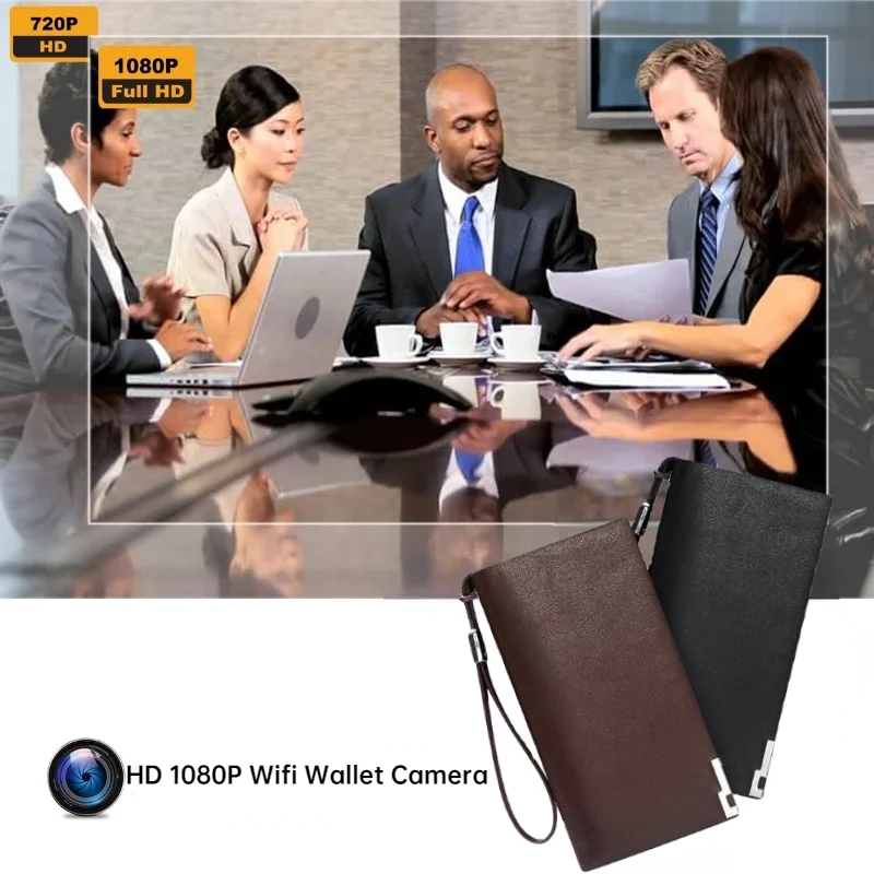 1080P HD портативная микро камера WIFI кошелек Камера мониторинг движения мужской