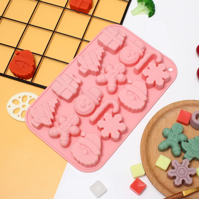 14 шт./компл. рождественская форма силиконовая для шоколада Пента-Клаус пряничный