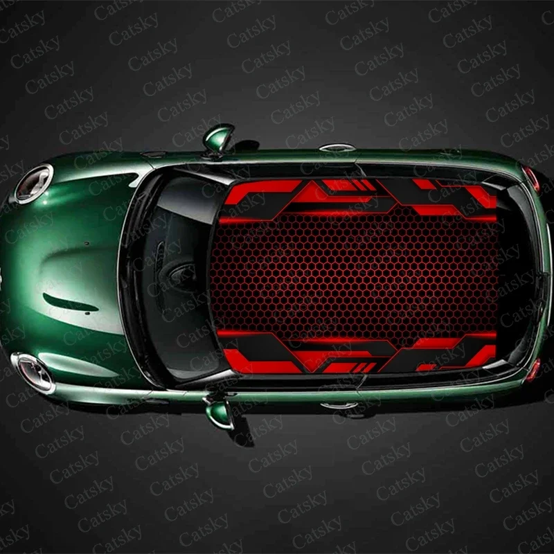 Шестигранная роскошная дизайнерская наклейка на крышу автомобиля обертка для