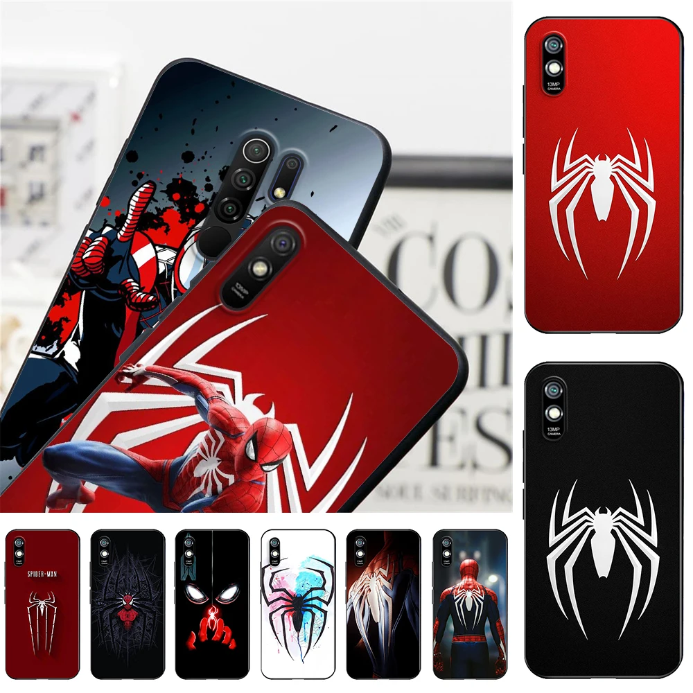 

Marvel superhero Spider-man Silicone Case for Xiaomi 6 8 9 9T 10 10T 11 Lite Pro Ultra 8SE 9SE 10i 10S Back Cover