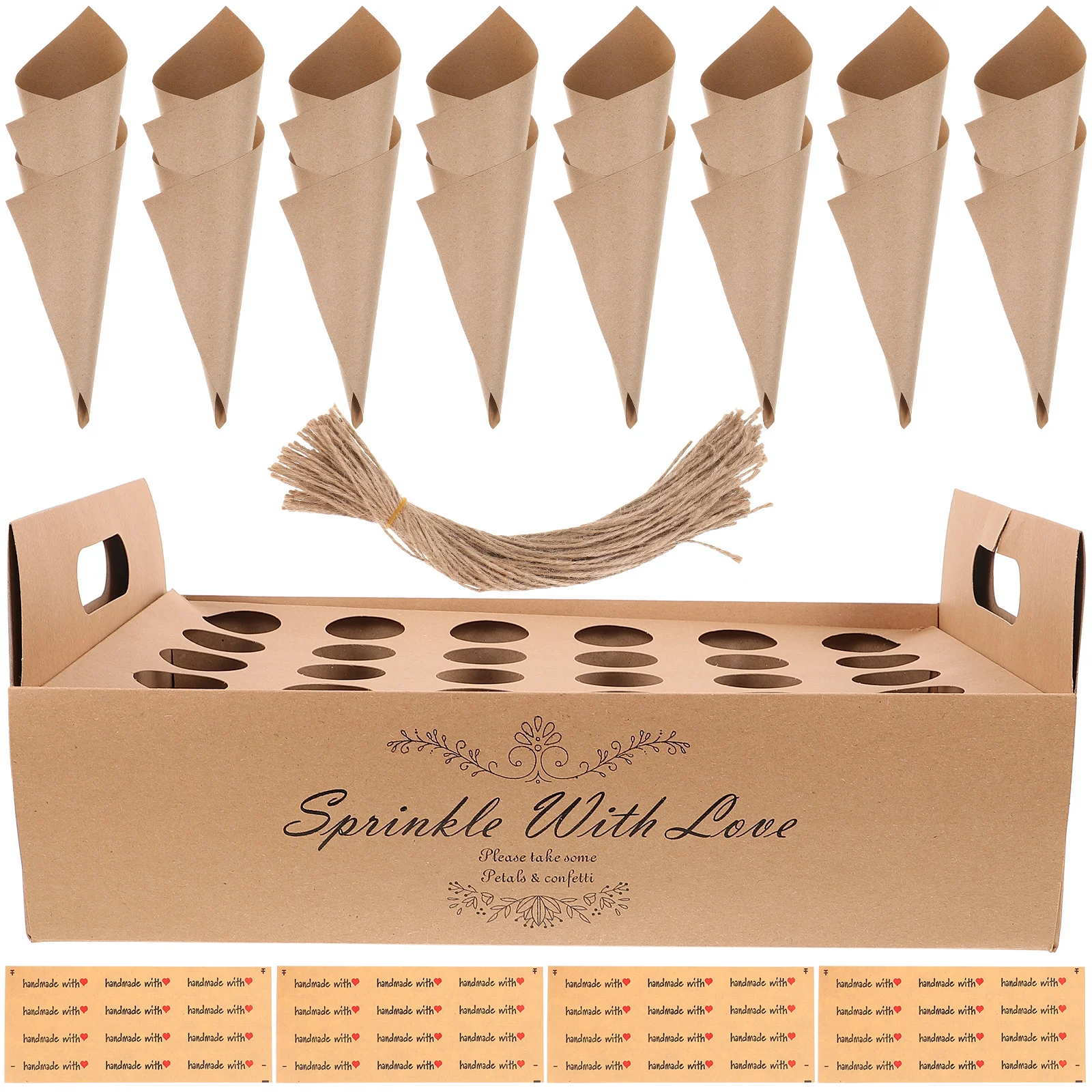 

1 Set of 6 Wedding Confetti Cone Holder Confetti Cone Stand Party Confetti Cones Box