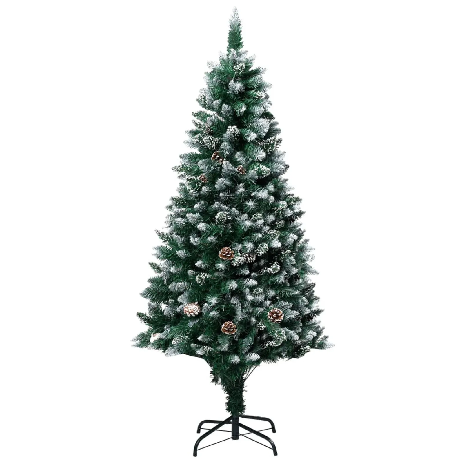 

Artificial Christmas Tree with Pine Cones and White Snow 59.1"