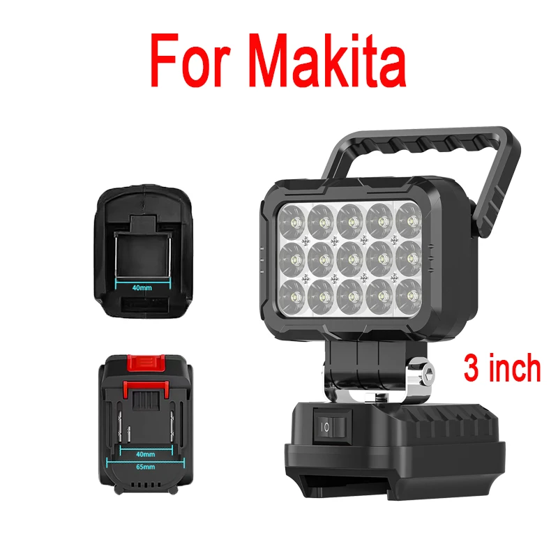 

Портативный LED фонарь для Makita 18В аккумулятора