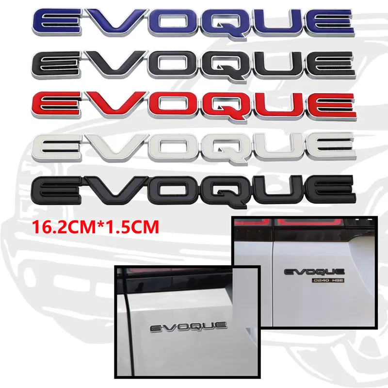 

3D Metal Modified Car Sticker For Land Rover Range Rover Evoque Tailgate Letter Logo Decorative Badge Decal