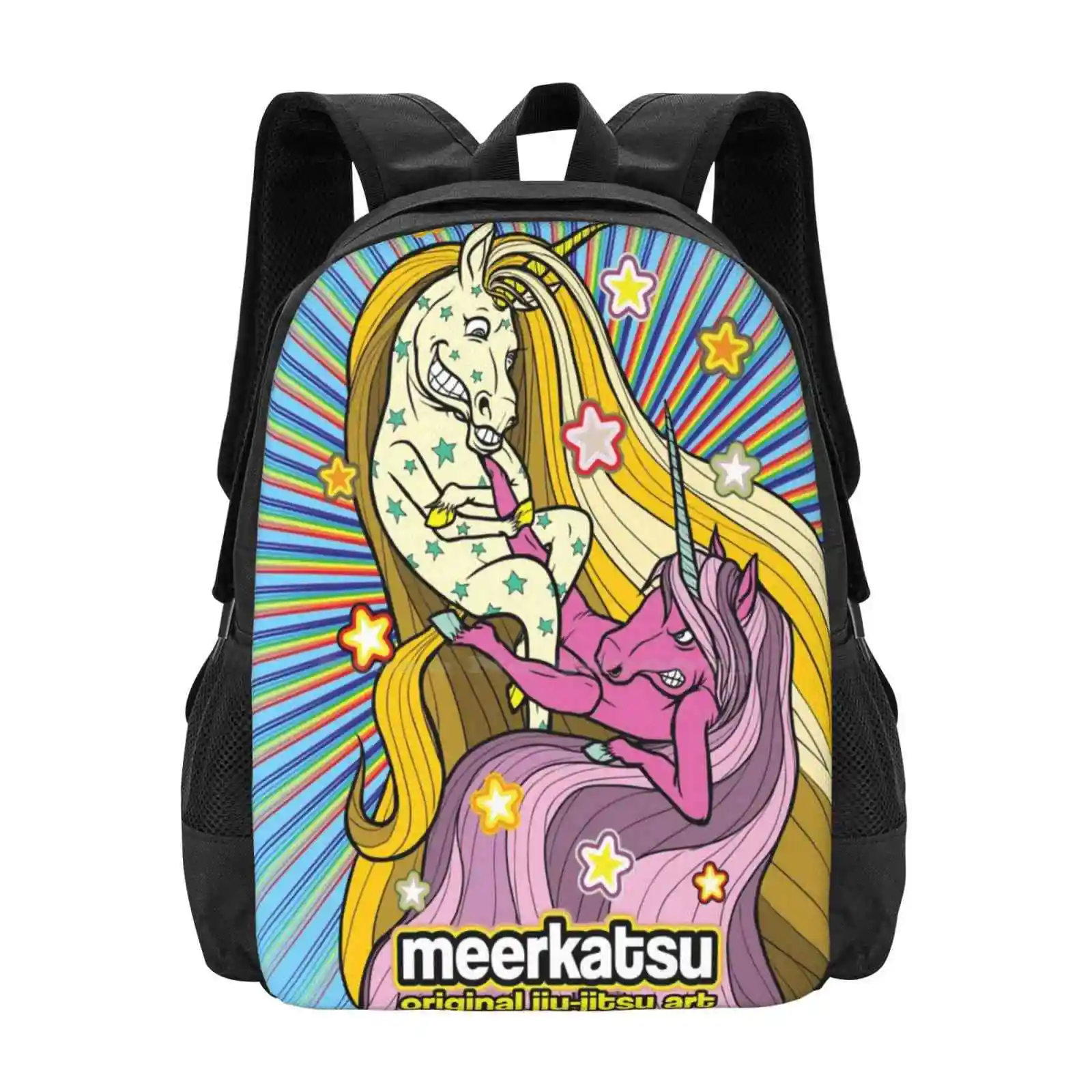 Leg Locking Unicorns Teen College Student Backpack Pattern Design Bags Bjj Jiujitsu Unicorns Heel Hook