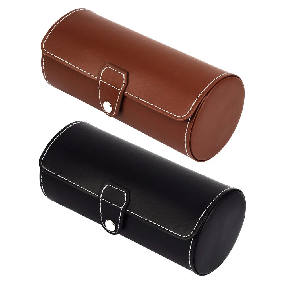 

Watch Case Roll Travel Box Storage Pudisplay Organizer Portable Holder Carrier Jewelry Wristwatch Bracelet Container Hard Mens
