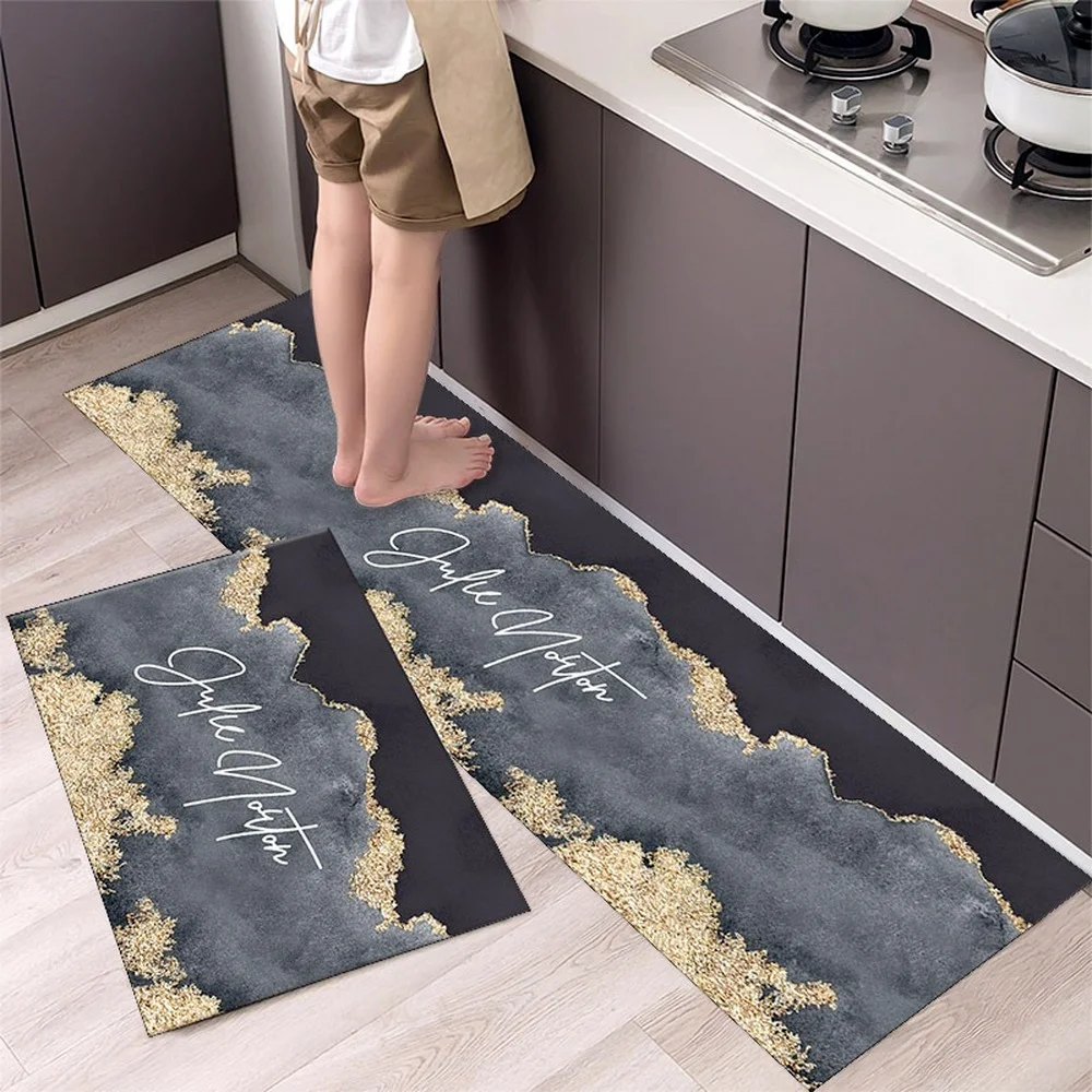 

Kitchen Mat Washable Entrance Door Mat Bedroom Living Room Lounge Balcony Rug Bath Floor Carpet Home Kitchen Rugs Set Waterproof