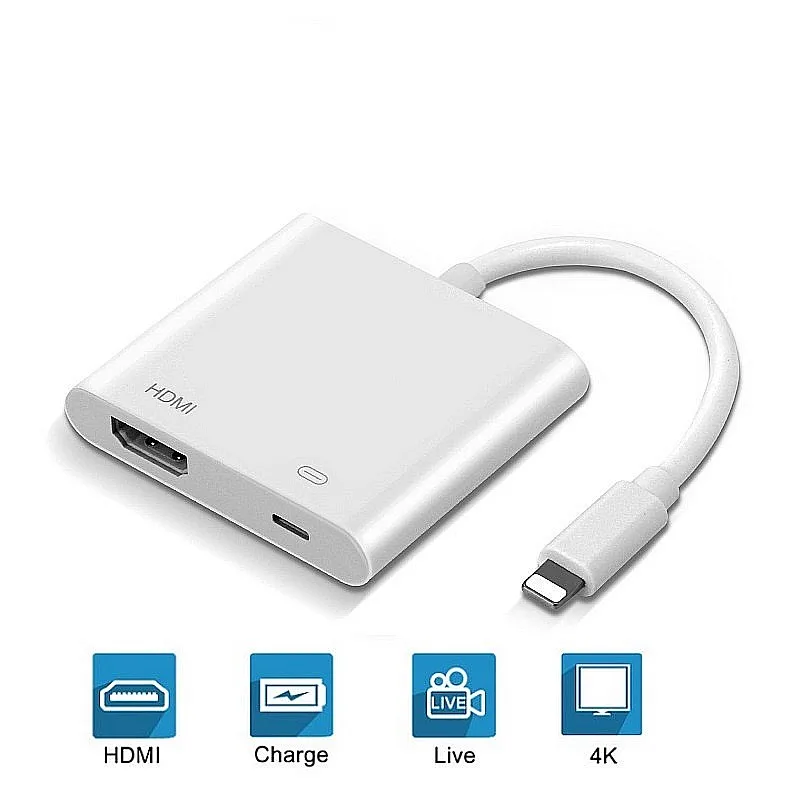 

4K 1080 HD 8-Pin Port HD TV Projector Converter Adapter For Apple Iphone 13 12 11 Pro Max X MacBook Pro/Air Hub Hubs Thunderbolt