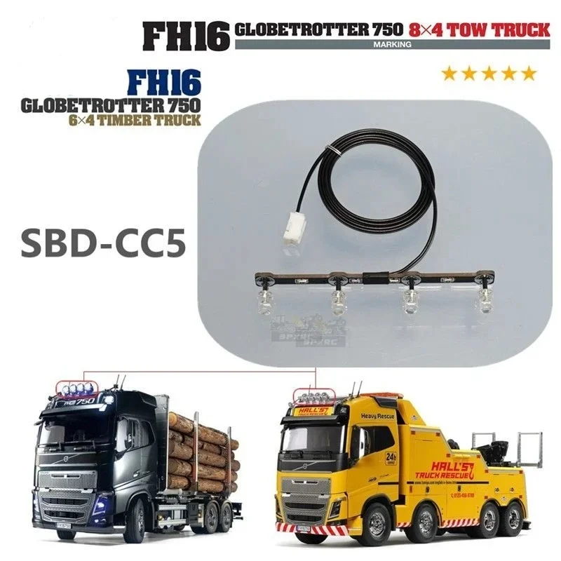 Печатная плата потокового освещения для 1/14 Tamiya RC Самосвал Прицеп SCANIA 770S VOLVO BENZ MAN