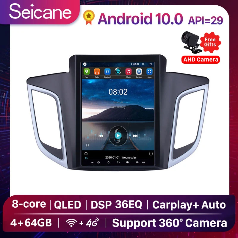 

Android Carplay DSP Auto Radio For Hyundai Creta IX25 2015 - 2019 Car Multimedia Tesla Vertical Screen GPS Navi Stereo 2din