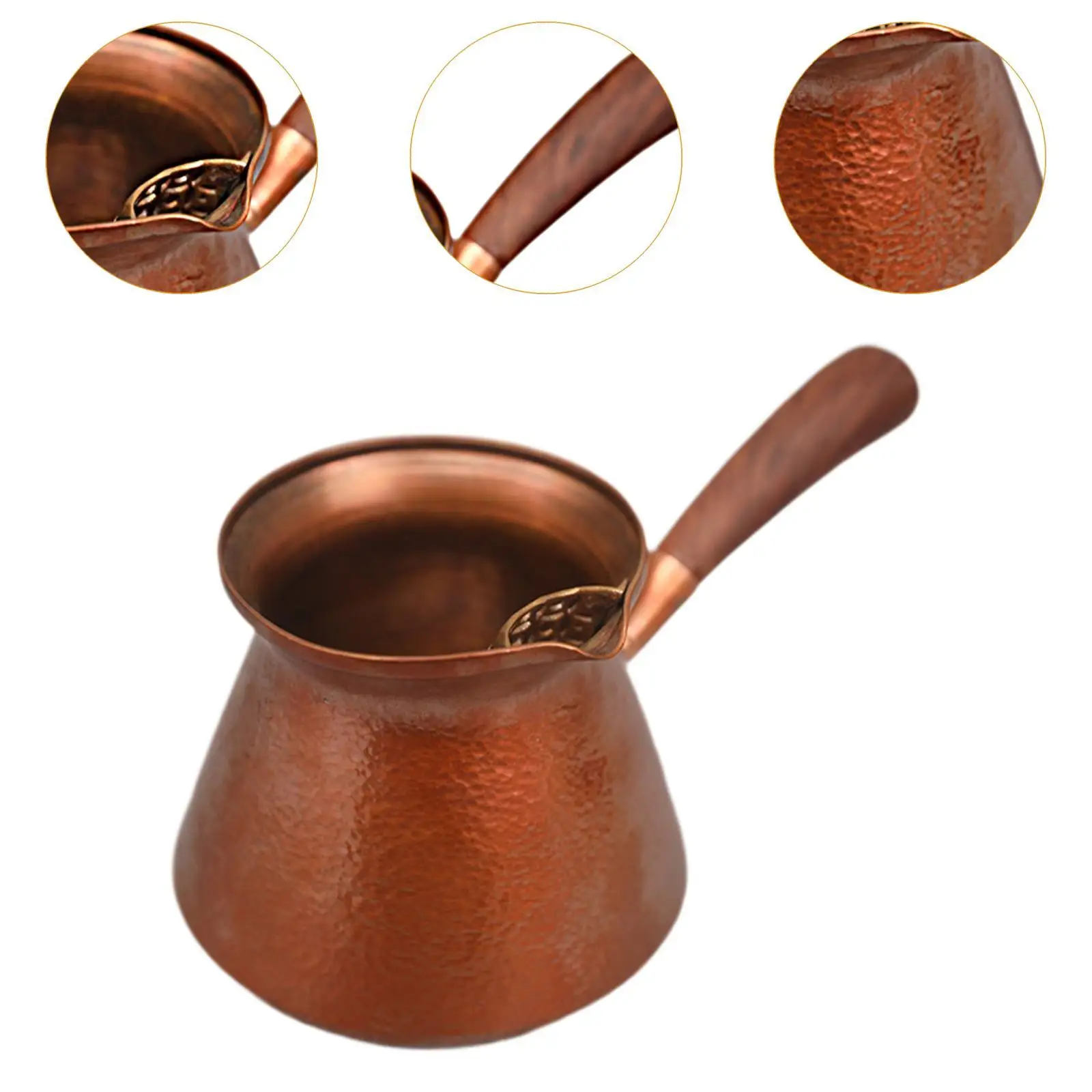 Посуда для напитков медный кувшин молока 0 8 л практичная кофеварка прочный