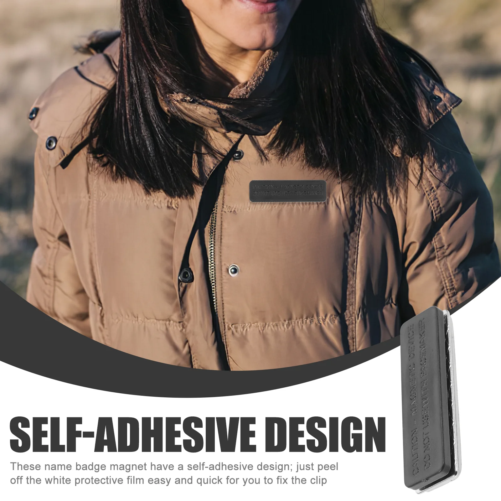 10 Pcs Rectangle Badge Magnet Holders Plastic Boutonniere Name Tag Magnetic Backing