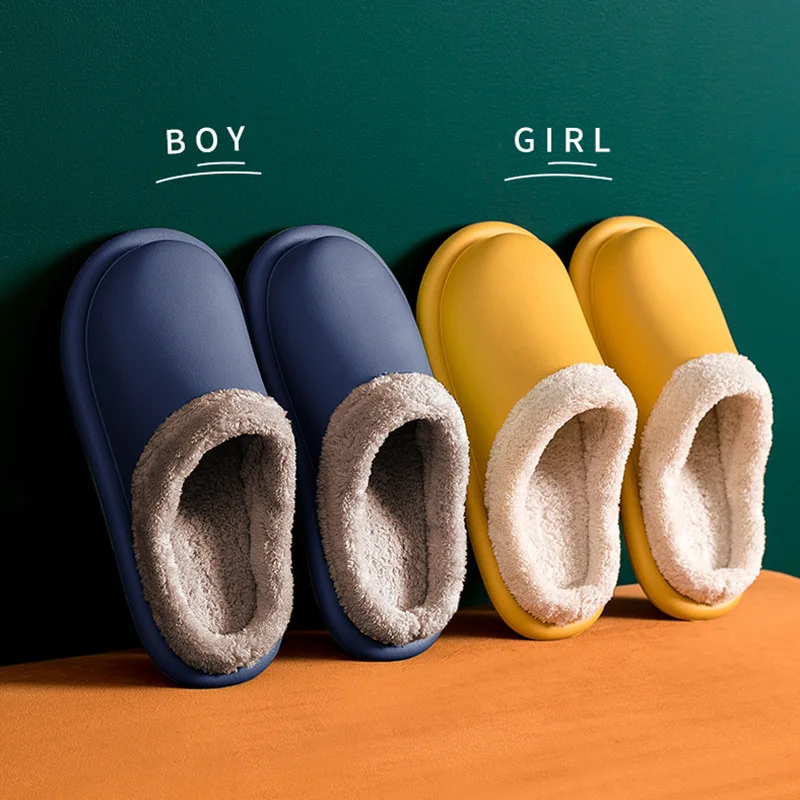 

Children Slippers Winter Girls Furry Home Flip Flops Soft Indoor Floor Thick Warm Anti-slip