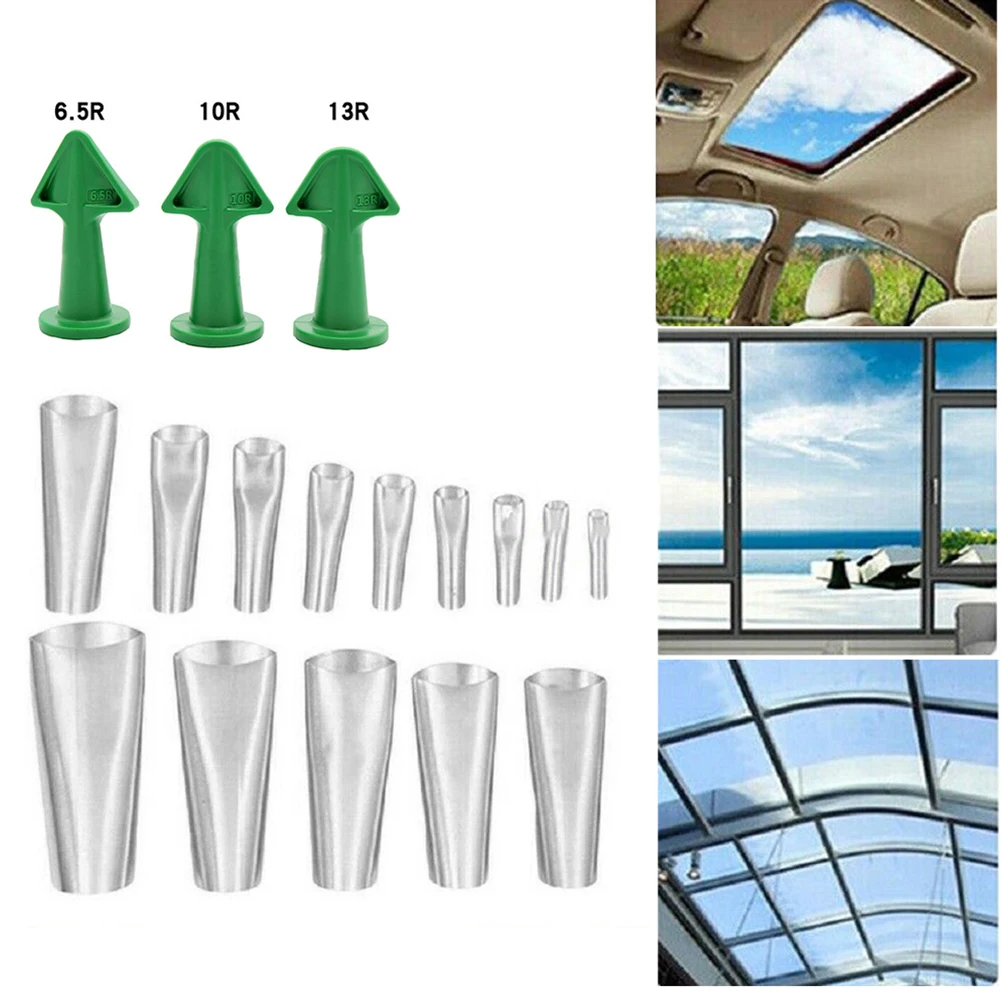 

45° Muzzle Sealant Nozzle Caulking Finisher 17 Pcs Scraper Tools Finishing 6.5R/10R/13R Rust Resistant