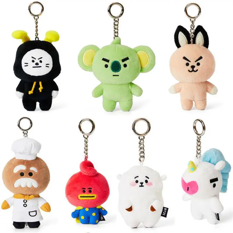 

Аниме периферийные мультфильмы Bt21 специальное издание плюшевый брелок девушка сердце Bt21 кукла стоя бриллиант подарки для девочек