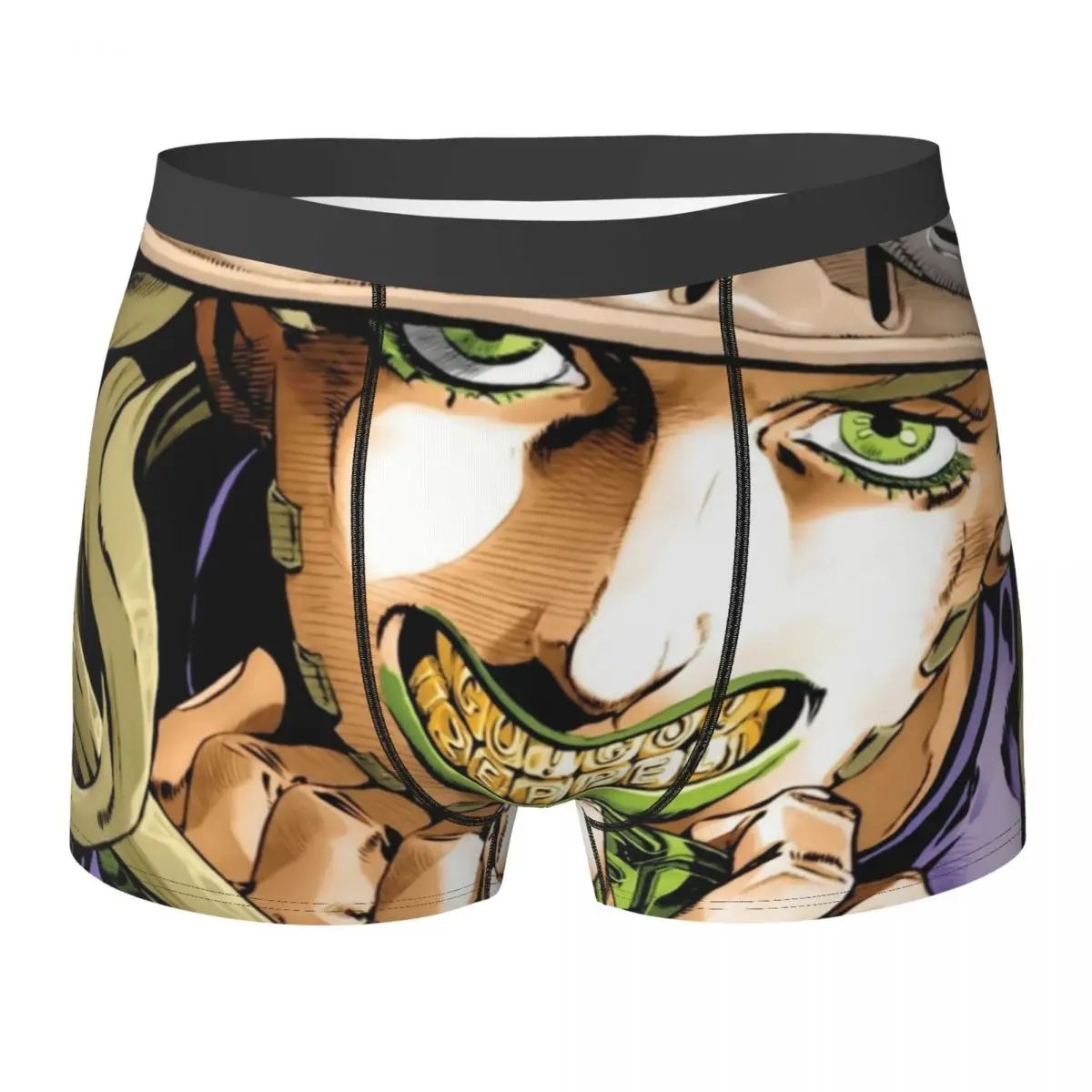 

Jojo Underwear Gyro Zeppeli Men's Boxer Brief Plain Trunk High Quality Sublimation Plus Size Underpants