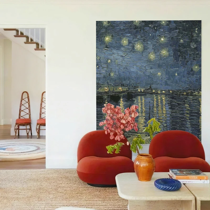 Элегантная синяя галактика настенная картина маслом без рамы водонепроницаемая