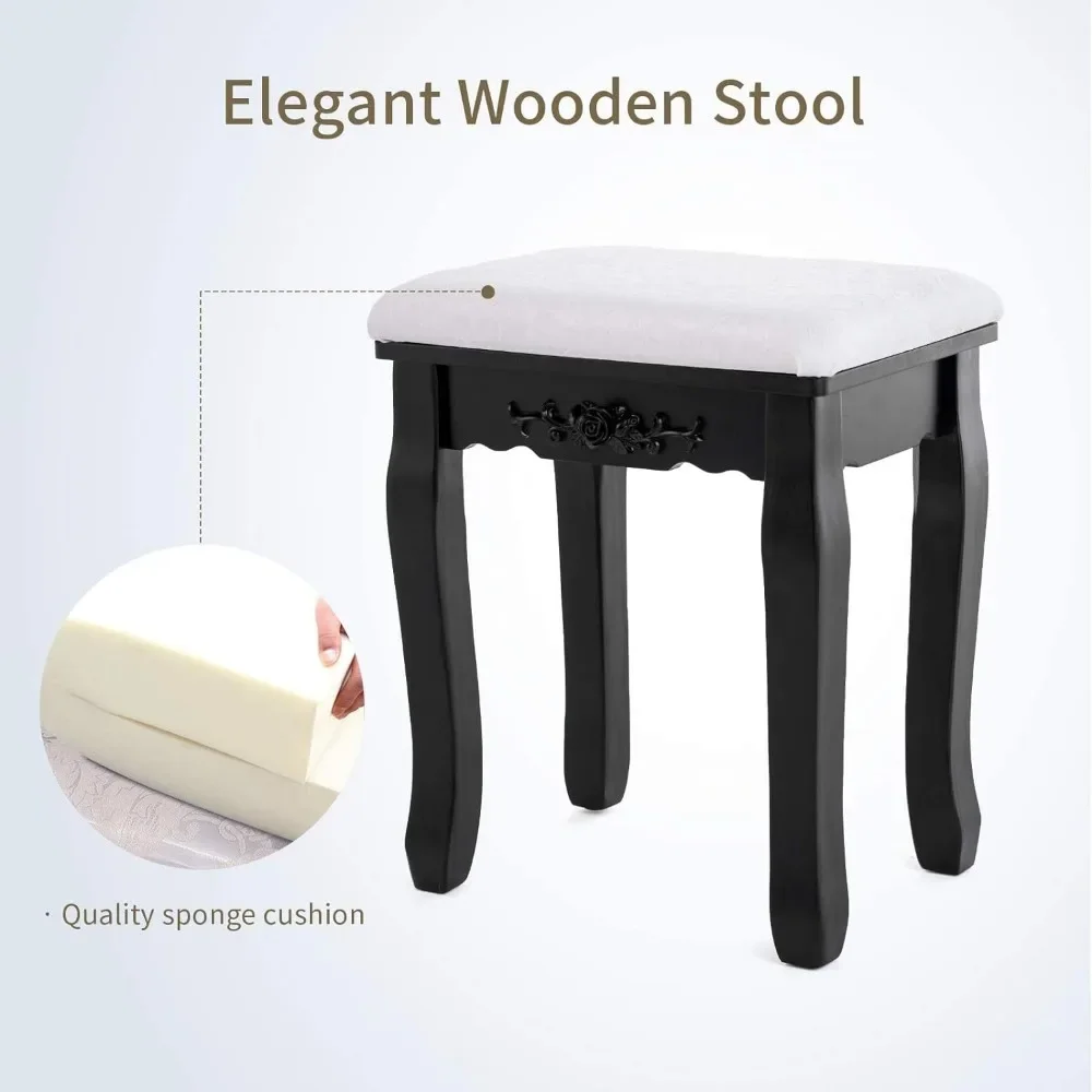 Туалетный столик туалетный для макияжа с овальным зеркалом спальни мягким