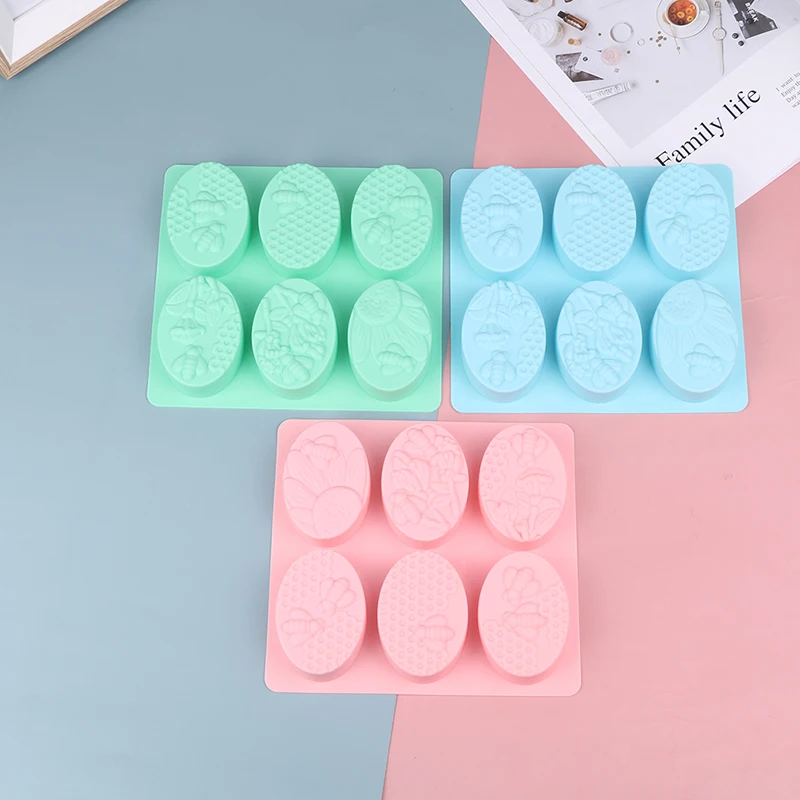 6 ячеек в форме сот DIY формы для торта овальное искусственное мороженое желе