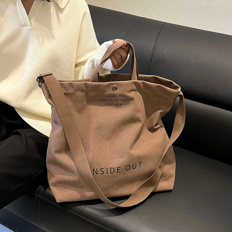 

Casual Women's Shoulder Bag Large Canvas Crossbody Bags For Women 2022 Portable Shopper Handbags Japan Style Travel Tote Bag Sac