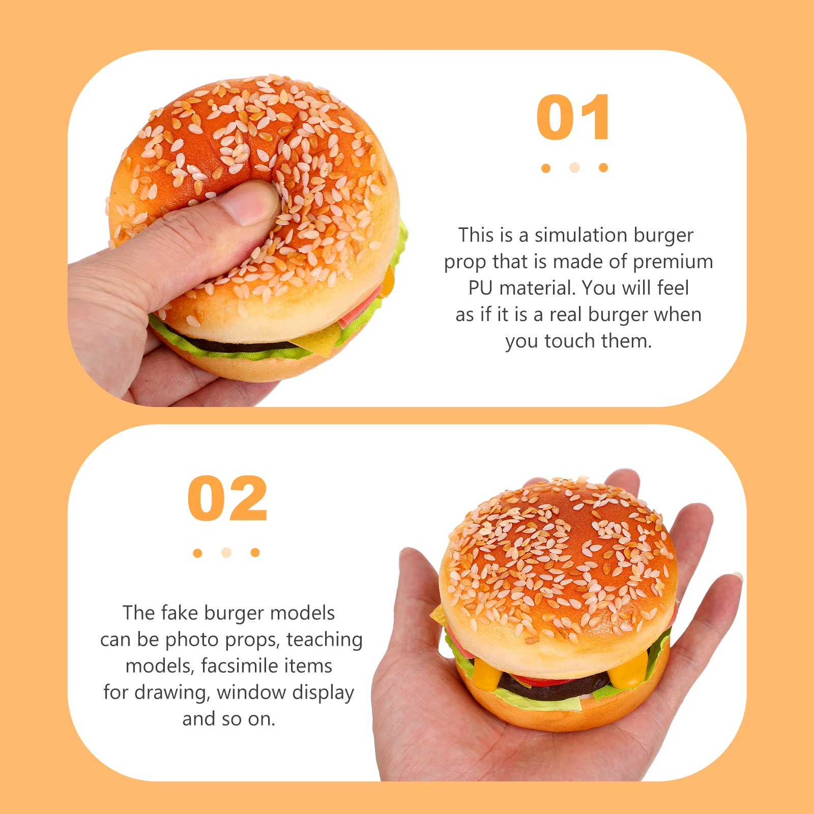 

Burgerartificial Fake Model Prop Models Kitchen Props Bread Play Pusimulation Burgers Photography Display Faux Fidget Decor