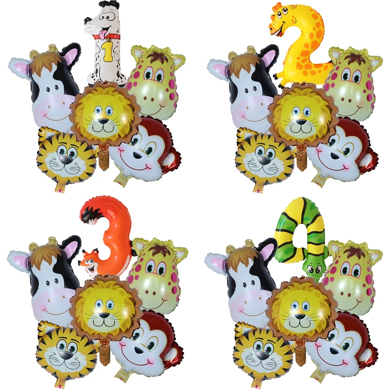 Набор воздушных шаров из фольги с цифрами 0-9 6 шт.