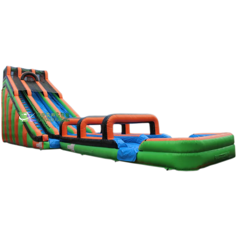 Сумасшедшая надувная водная горка с передним бассейном купите надувной водный