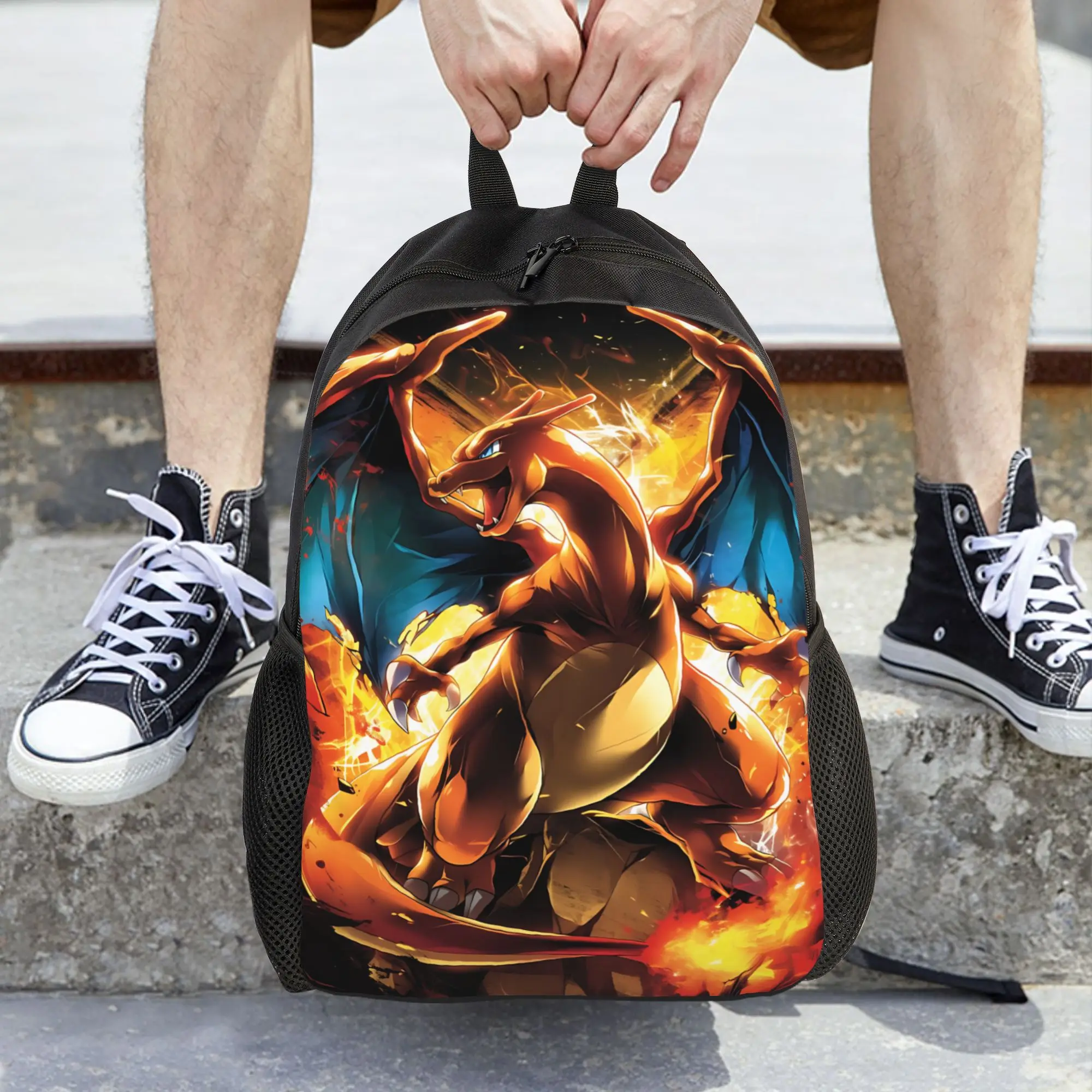 Рюкзаки Pokemon Charizard, школьный рюкзак в стиле ретро, моющийся рюкзак (art.: 3920d9d444931) - 3920d9d444931