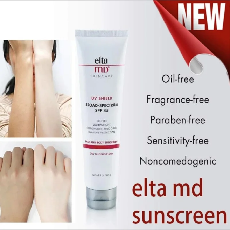 

1PCS Elta MD Facial Sunscreen SPF 45 UV Shield Broad-Spectrum Sunscreen Refreshing Solar Blocker For Face And Body Eltamd 85g