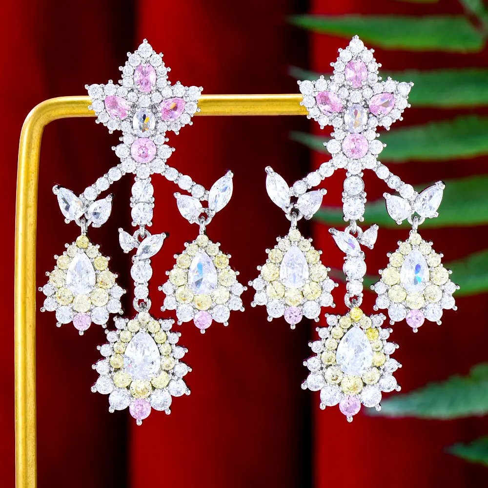 

GODKI Famous Fireworks Ball Earrings for Women Wedding Cubic Zircon Fashion Engagement Party Jewelry pendientes mujer moda 2022