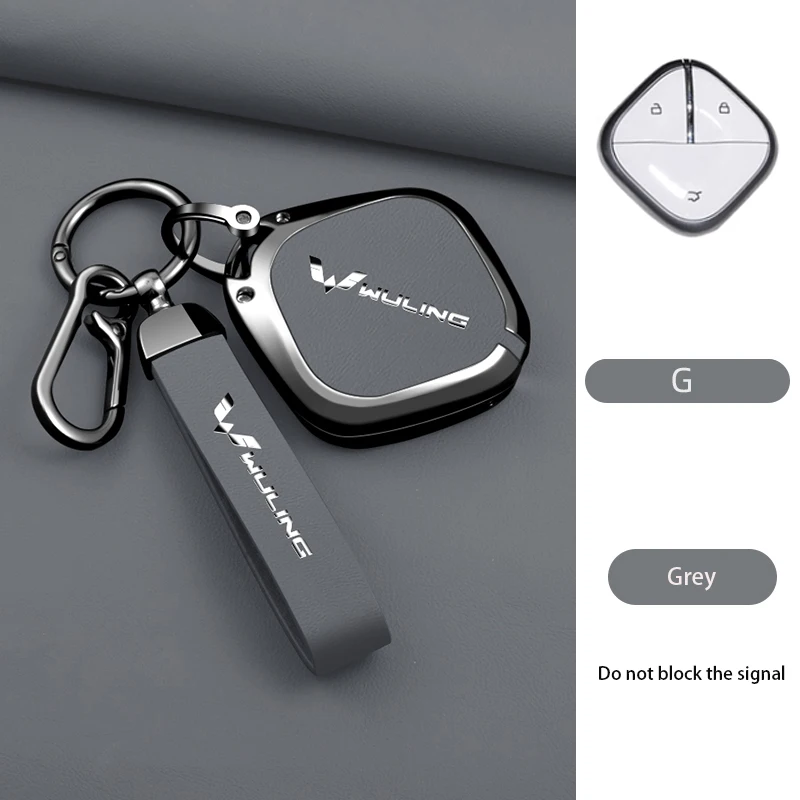 

Чехол для автомобильного ключа из цинкового сплава для SGMW Wuling BINGO Airev 2023, для Baojun Kiwi EV, удаленный автомобильный ключ, аксессуары для ключей