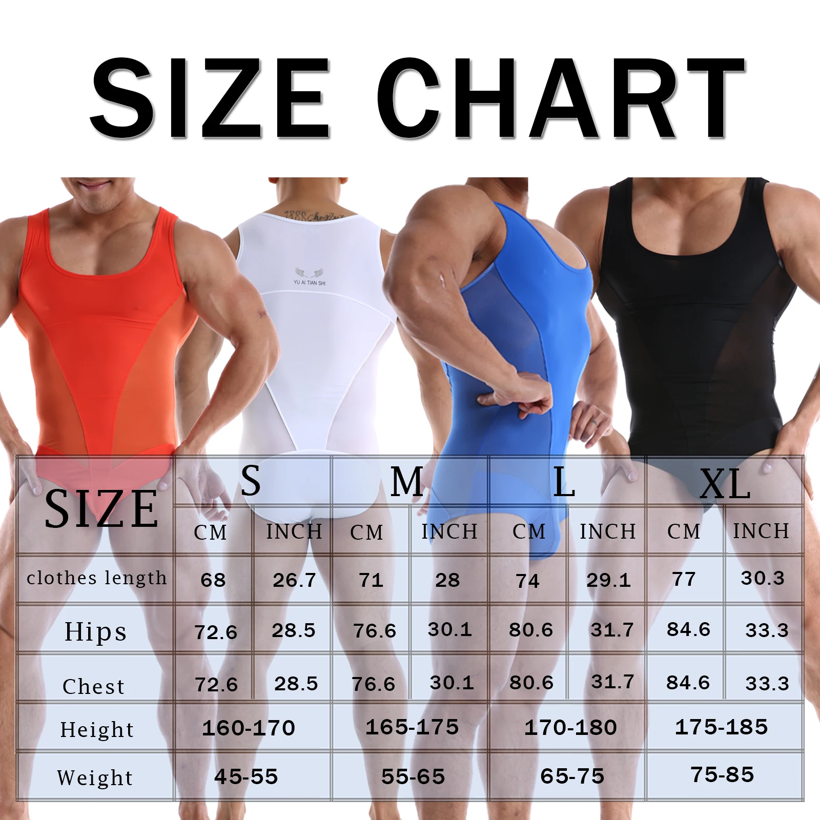 YUFEIDA See Through Patchwork Bodysuit Men Corset Elasticity One-piece Clothing Shapers Slim Corrective Body Sculpting Underwear