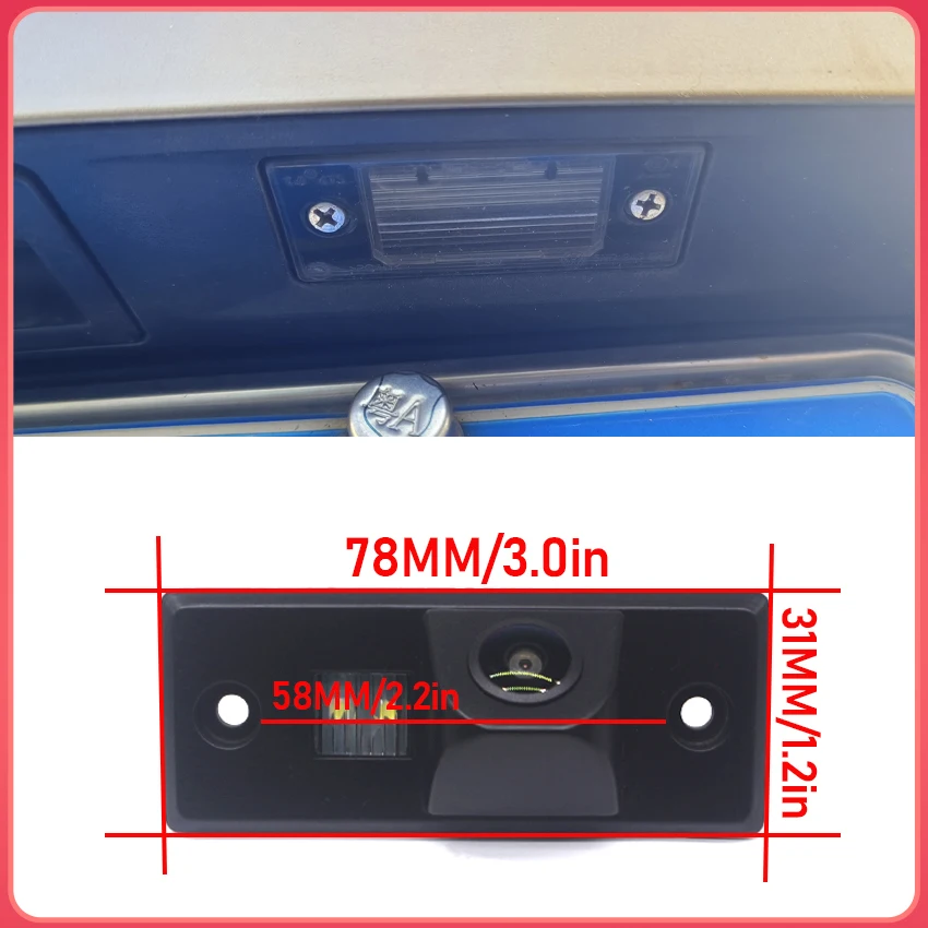 Фото Ночное видение для Volkswagen Touareg 7L 2002 2003 2004 2005 2006 2007 2008 2009 2010 Автомобильная камера заднего вида Водонепроницаемая №2