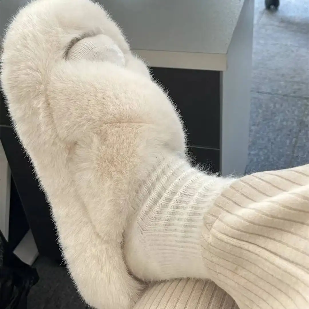 

Solid Color Women Socks Soft Plush Winter Thicken Warm Long Socks Japanese Fashion Thermal Harajuku Homewear Sleep Socks Women