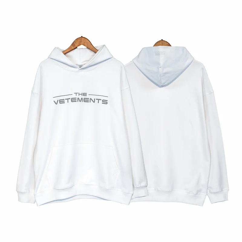 

2022ss The Vetements Logo Printed Women Men Oversized Cotton Sweatshirt Hoodie Hiphop Men Cotton Hoody Hoodies Pullover VTM