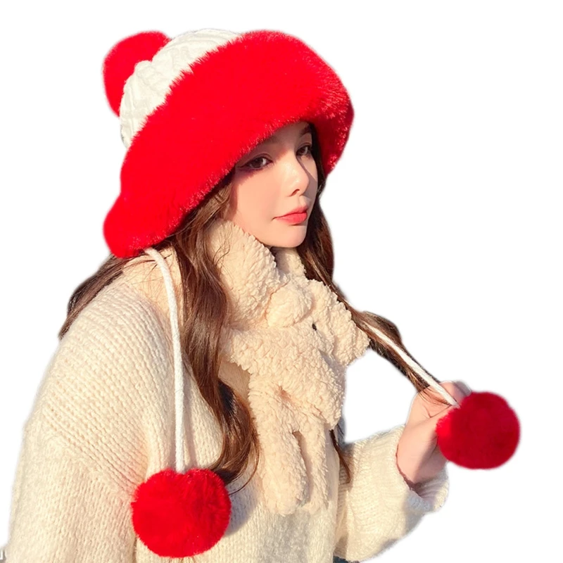 Повседневная теплая холодостойкая шерстяная шапка Модная милая вязаная