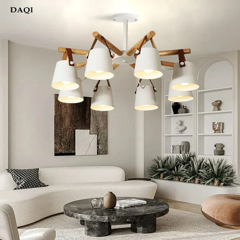 

Современная Деревянная светодиодная люстра, Скандинавская люстра, обеденный светильник, Прямая поставка с завода, потолочный светильник д...