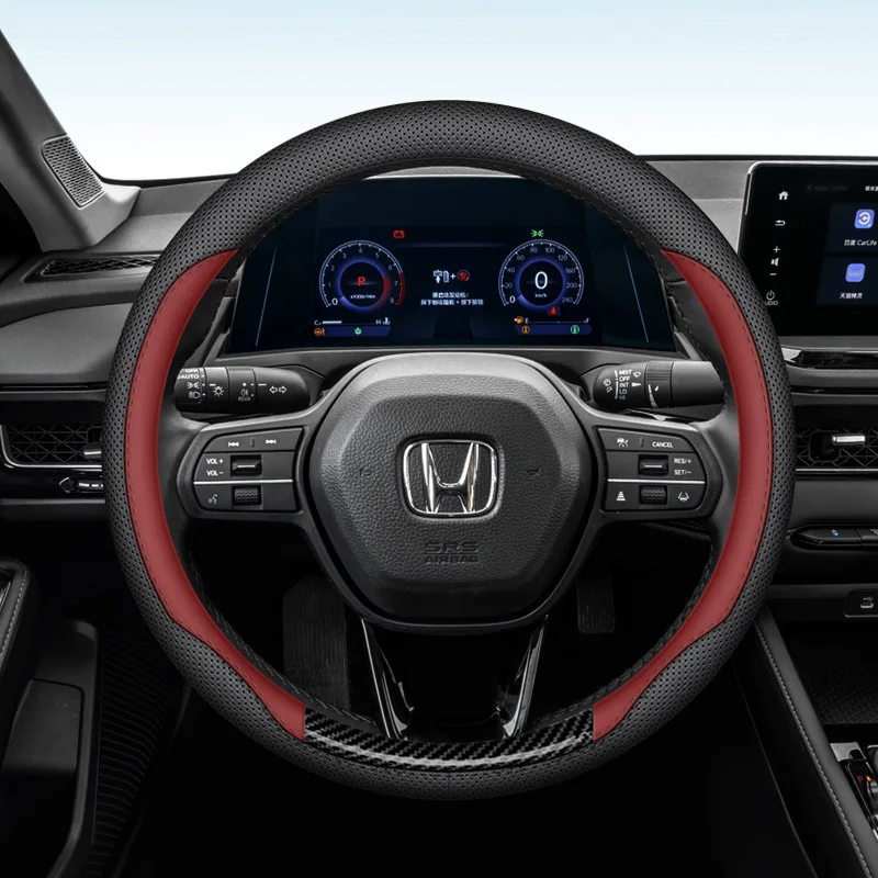 

Универсальный кожаный чехол на руль автомобиля 37/38 см для Honda CRV, Accord, XRV, Civic 11-го поколения, Integra, Fit, Breeze,